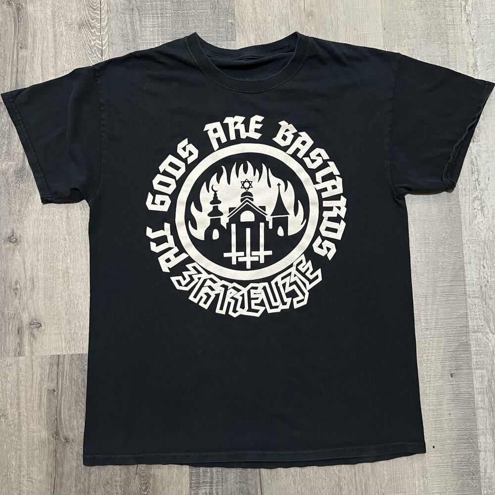 Vintage Darkthrone T Shirt True Norwegian Black Metal Burning Church Band Tee L